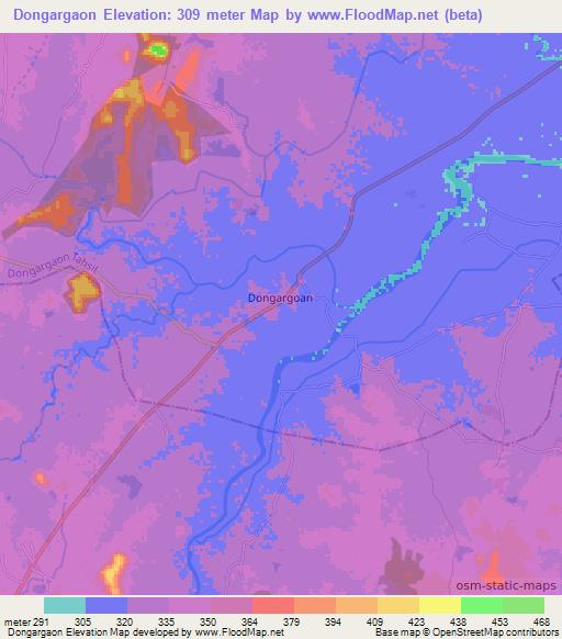 Dongargaon,India Elevation Map