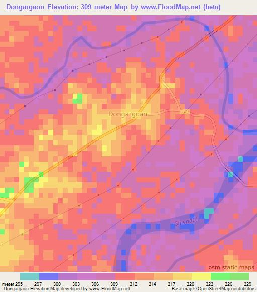 Dongargaon,India Elevation Map