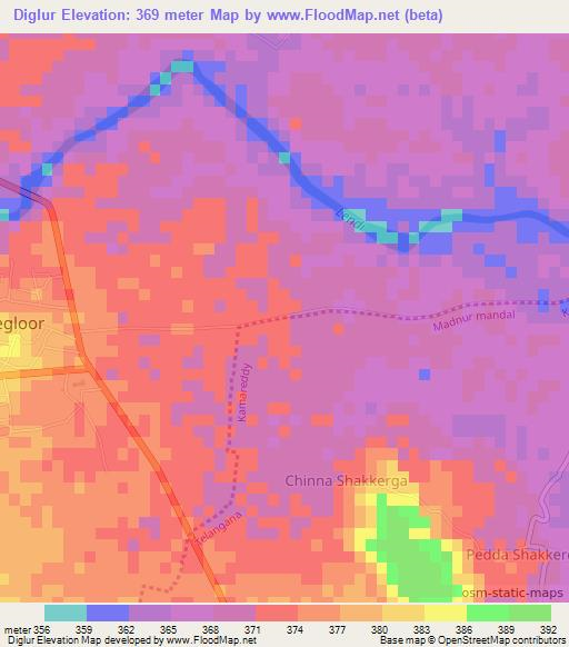 Diglur,India Elevation Map