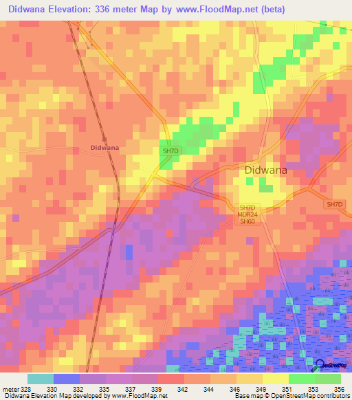 Didwana,India Elevation Map