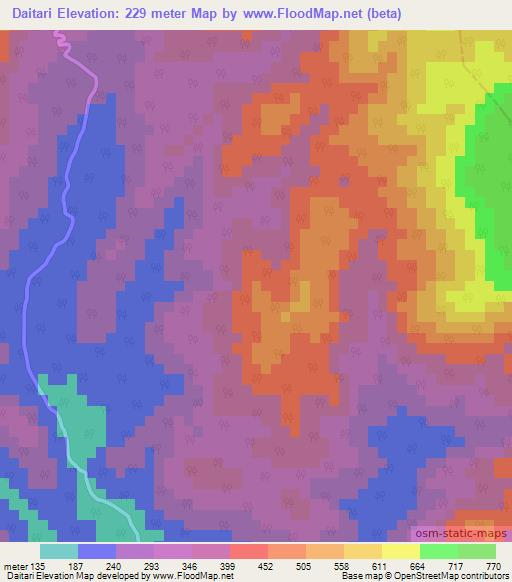 Daitari,India Elevation Map