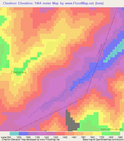 Cheshorr,India Elevation Map