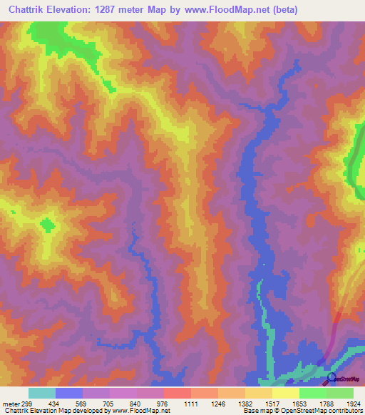 Chattrik,India Elevation Map