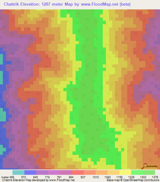 Chattrik,India Elevation Map