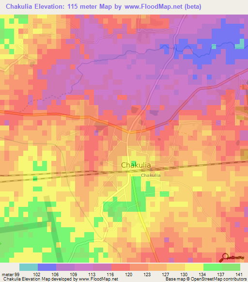 Chakulia,India Elevation Map