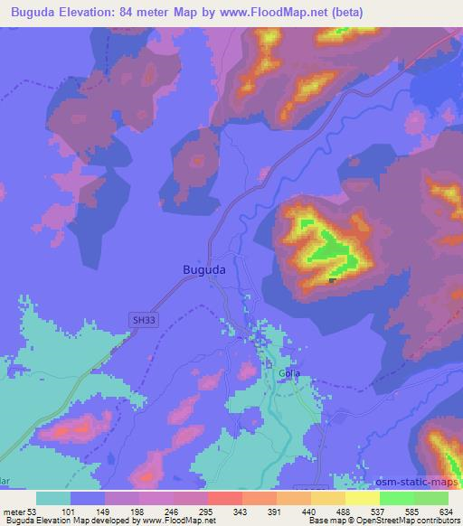 Buguda,India Elevation Map