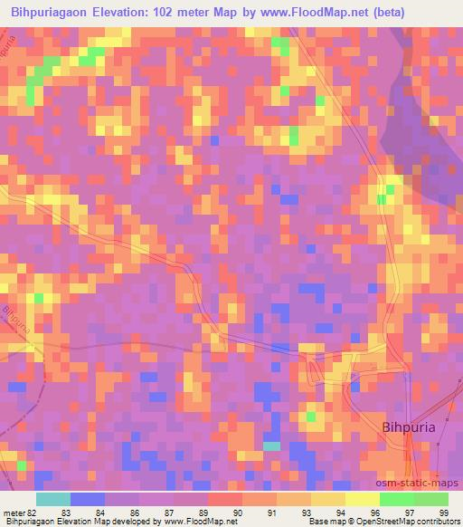 Bihpuriagaon,India Elevation Map
