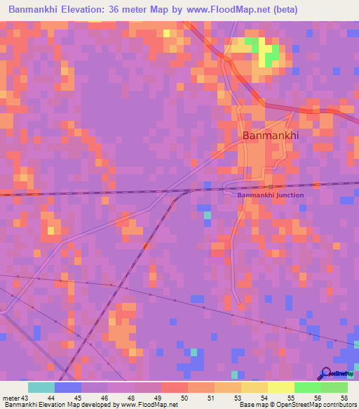 Banmankhi,India Elevation Map