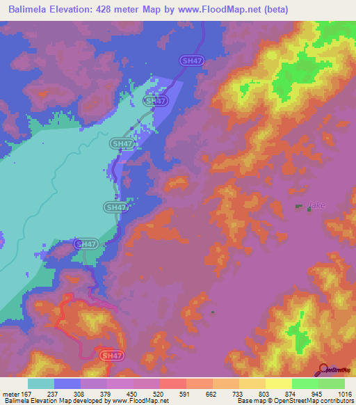 Balimela,India Elevation Map