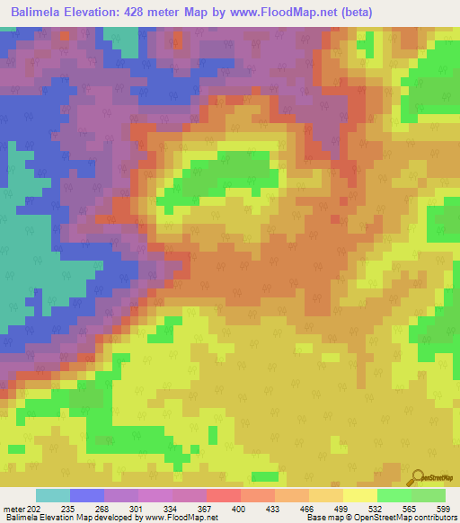 Balimela,India Elevation Map