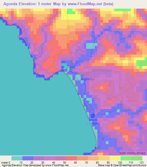Agonda,India Elevation Map