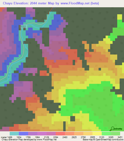 Chayu,China Elevation Map