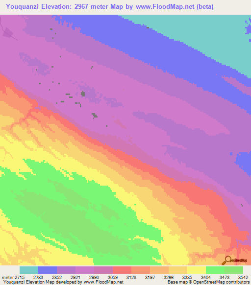 Youquanzi,China Elevation Map
