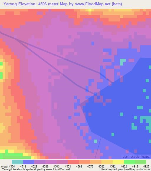 Yarong,China Elevation Map