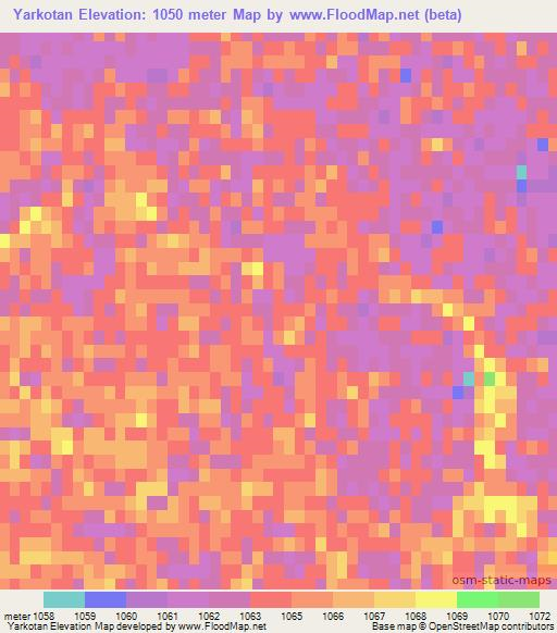 Yarkotan,China Elevation Map