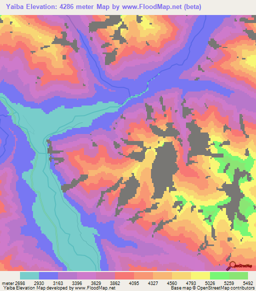 Yaiba,China Elevation Map