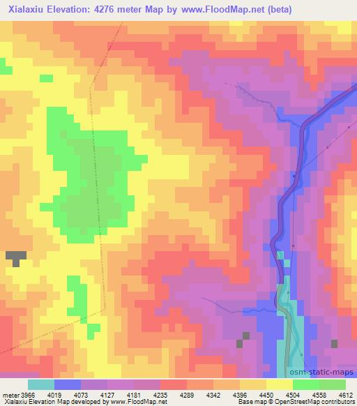 Xialaxiu,China Elevation Map