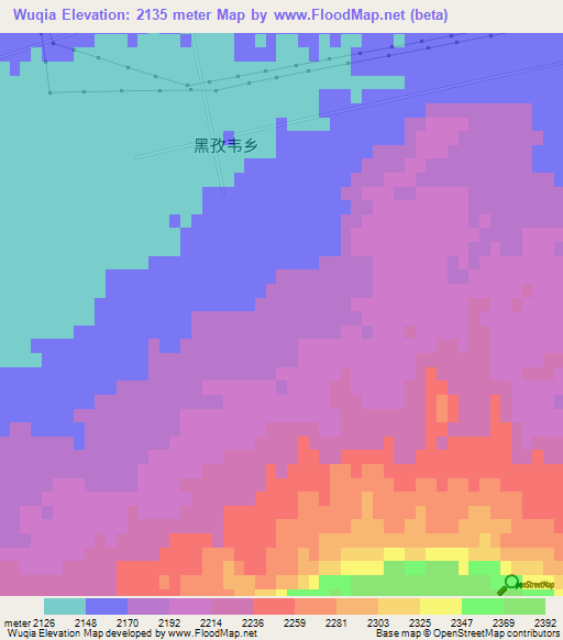 Wuqia,China Elevation Map