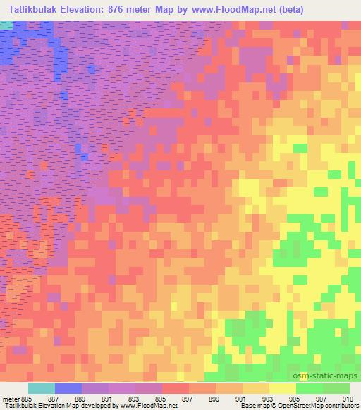 Tatlikbulak,China Elevation Map