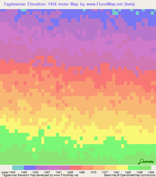 Tagdaxman,China Elevation Map