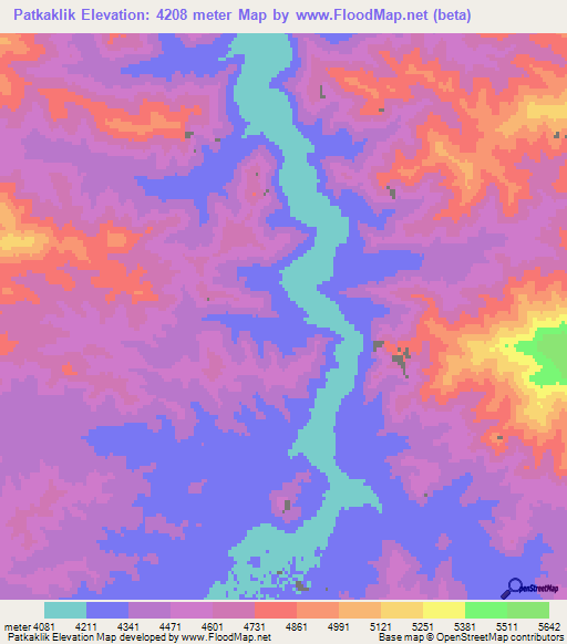 Patkaklik,China Elevation Map