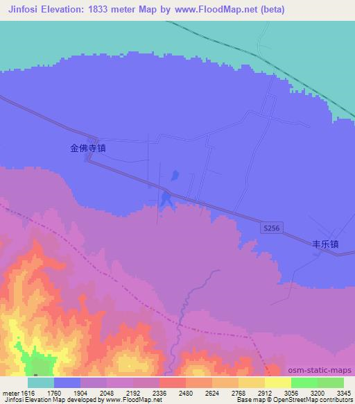 Jinfosi,China Elevation Map