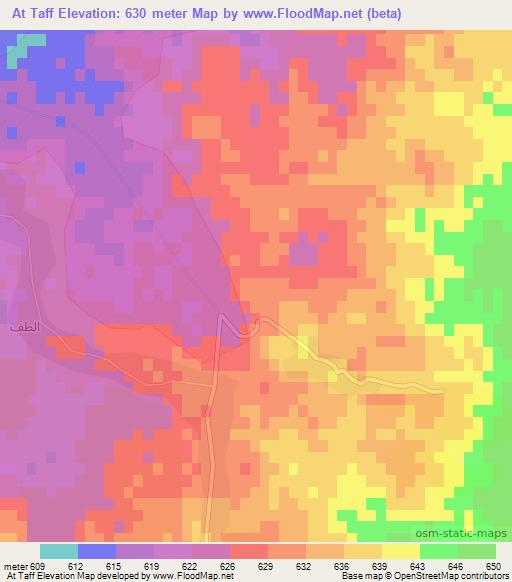 At Taff,Syria Elevation Map