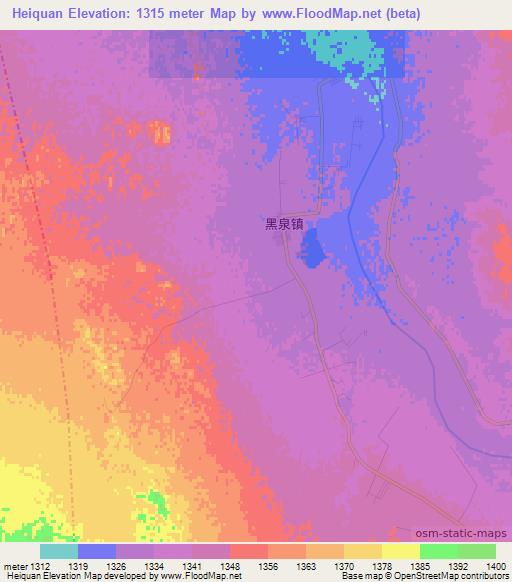 Heiquan,China Elevation Map