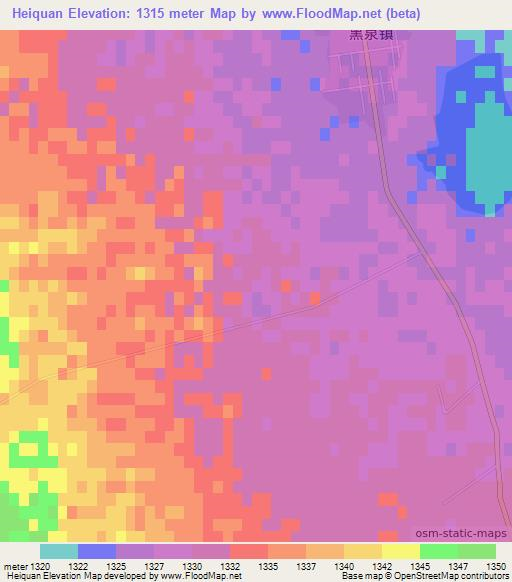 Heiquan,China Elevation Map