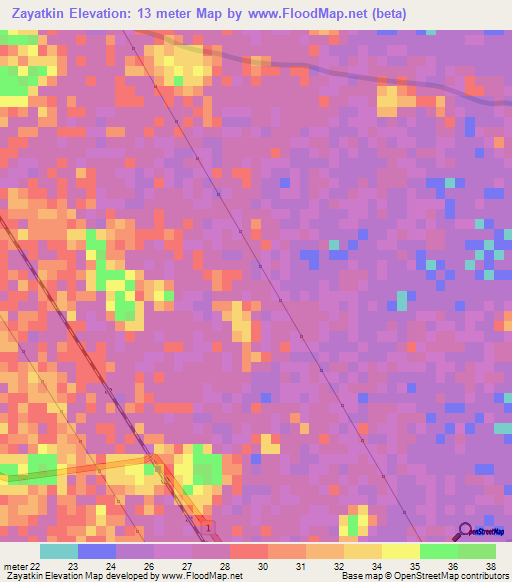 Zayatkin,Myanmar Elevation Map