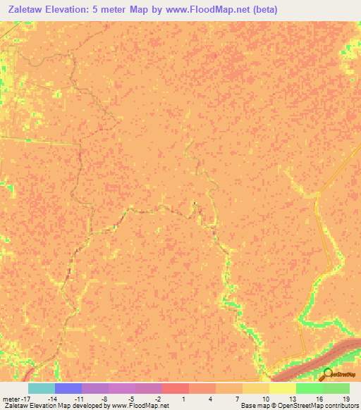 Zaletaw,Myanmar Elevation Map