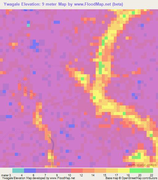 Ywagale,Myanmar Elevation Map