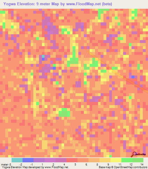 Yogwa,Myanmar Elevation Map