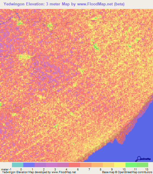 Yedwingon,Myanmar Elevation Map
