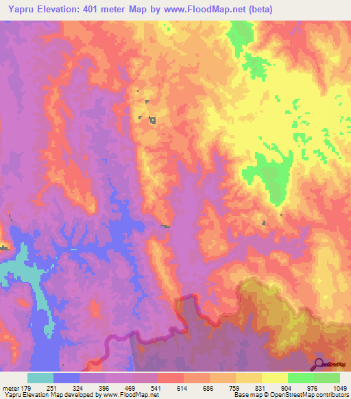 Yapru,Myanmar Elevation Map