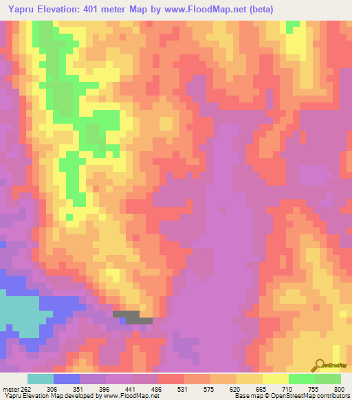 Yapru,Myanmar Elevation Map