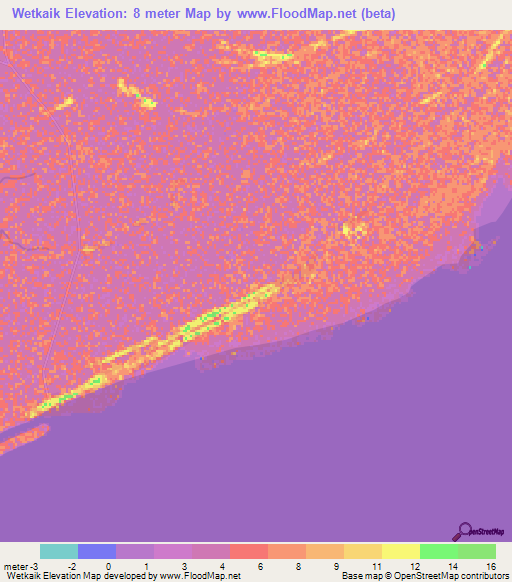 Wetkaik,Myanmar Elevation Map