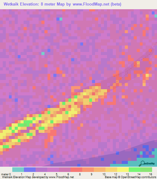 Wetkaik,Myanmar Elevation Map