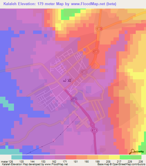 Kalaleh,Iran Elevation Map