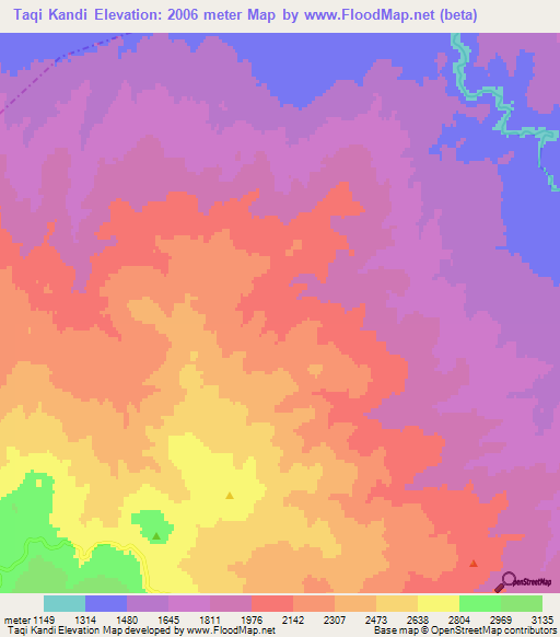 Taqi Kandi,Iran Elevation Map