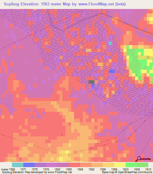 Soyibug,India Elevation Map