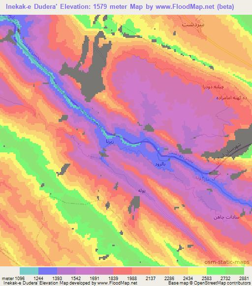 Inekak-e Dudera',Iran Elevation Map