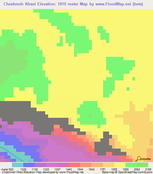 Cheshmeh Khani,Iran Elevation Map