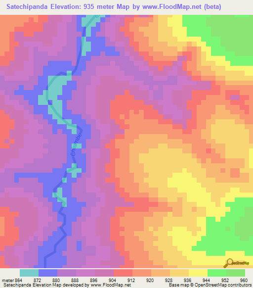 Satechipanda,Angola Elevation Map