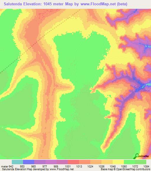 Salutenda,Angola Elevation Map