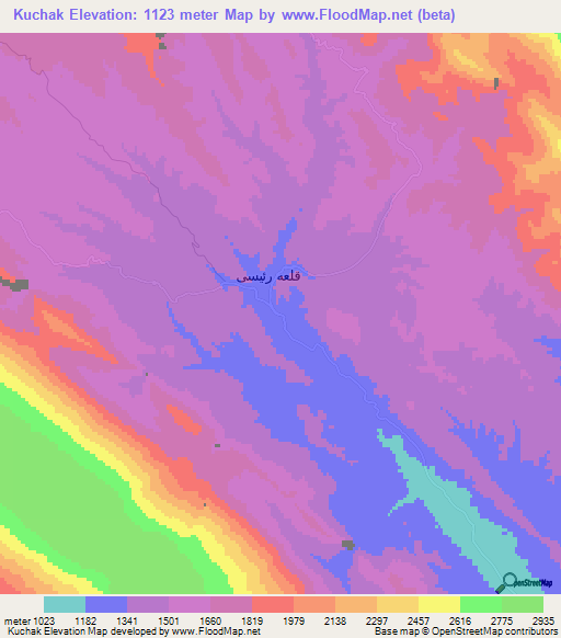 Kuchak,Iran Elevation Map