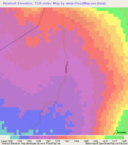 Kharbuti,Afghanistan Elevation Map
