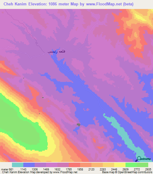 Cheh Kanim,Iran Elevation Map