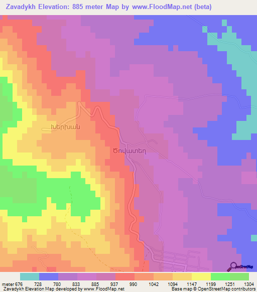 Zavadykh,Azerbaijan Elevation Map