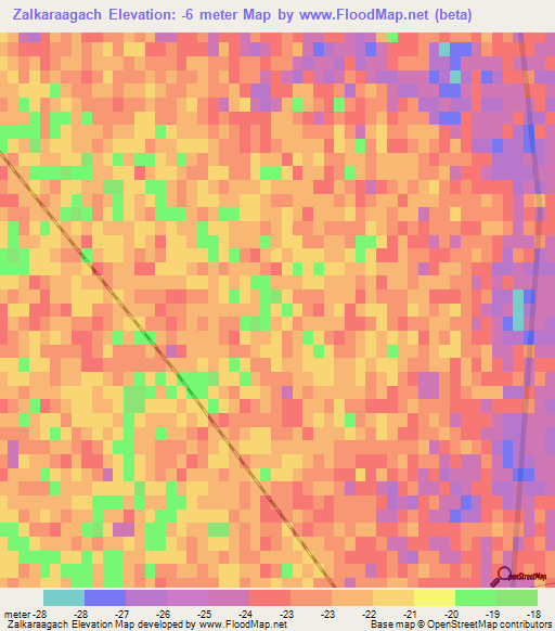 Zalkaraagach,Azerbaijan Elevation Map